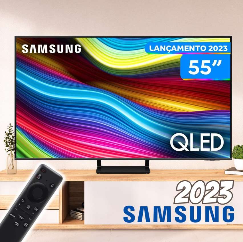 [ENCERRADO] Smart TV 55” UHD 4K QLED Samsung QN55Q70 Lançamento 2023