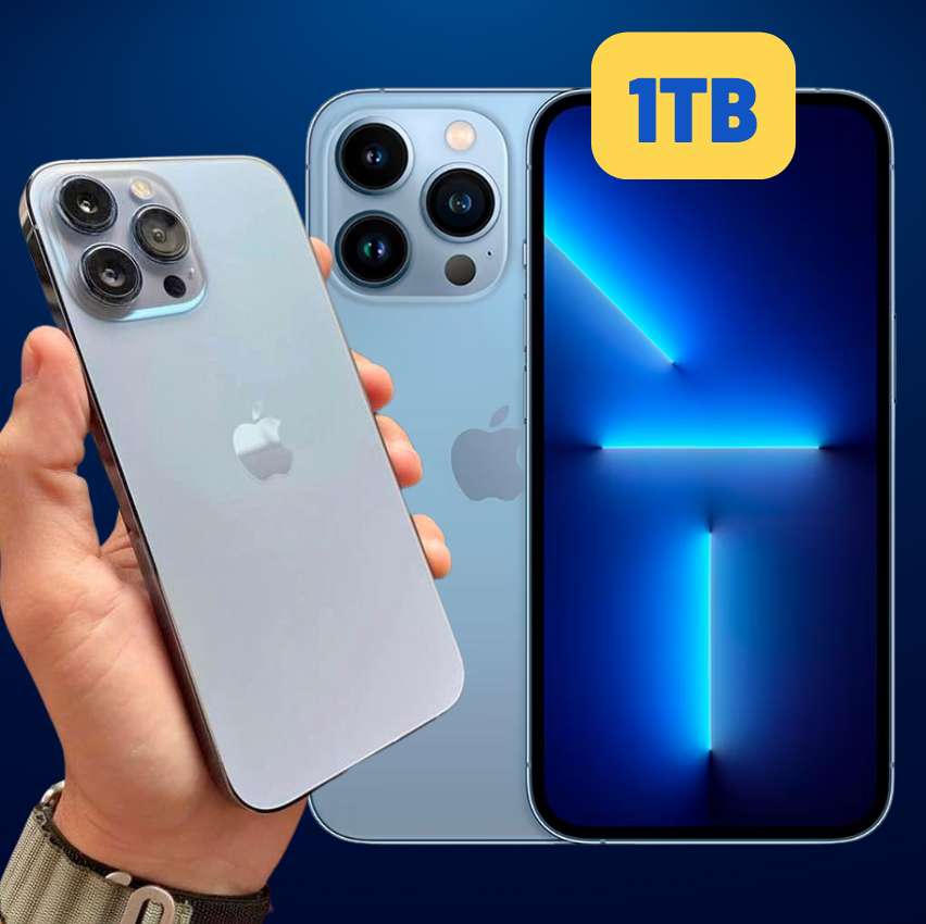 iPhone 13 Pro Max Apple 1TB Azul-Sierra Tela de 6,7”, Câmera